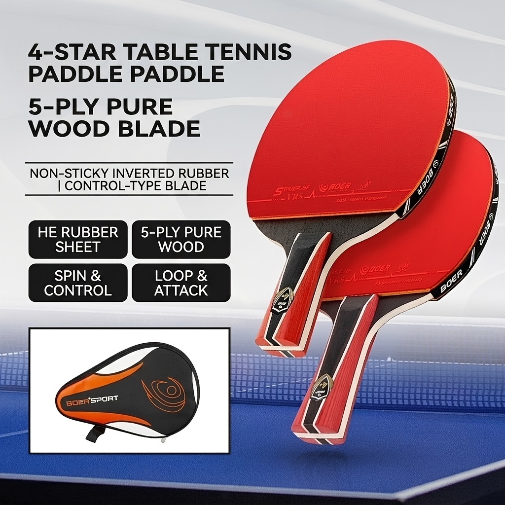 Table Tennis Bat Butterfly - Boer 4-sterren tafeltennisbat, viersterren tafeltennisbat, dubbelzijdig