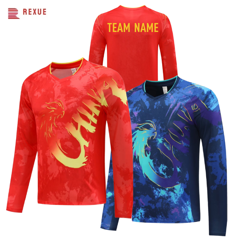 Table Tennis Shirt - China Dragon Tafeltennisshirt met lange mouwen