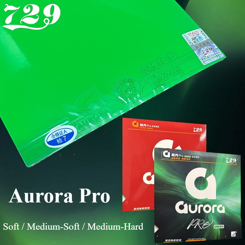 Table Tennis Rubber Protective Film - 729 Friendship Aurora Pro Green Tafeltennisrubber