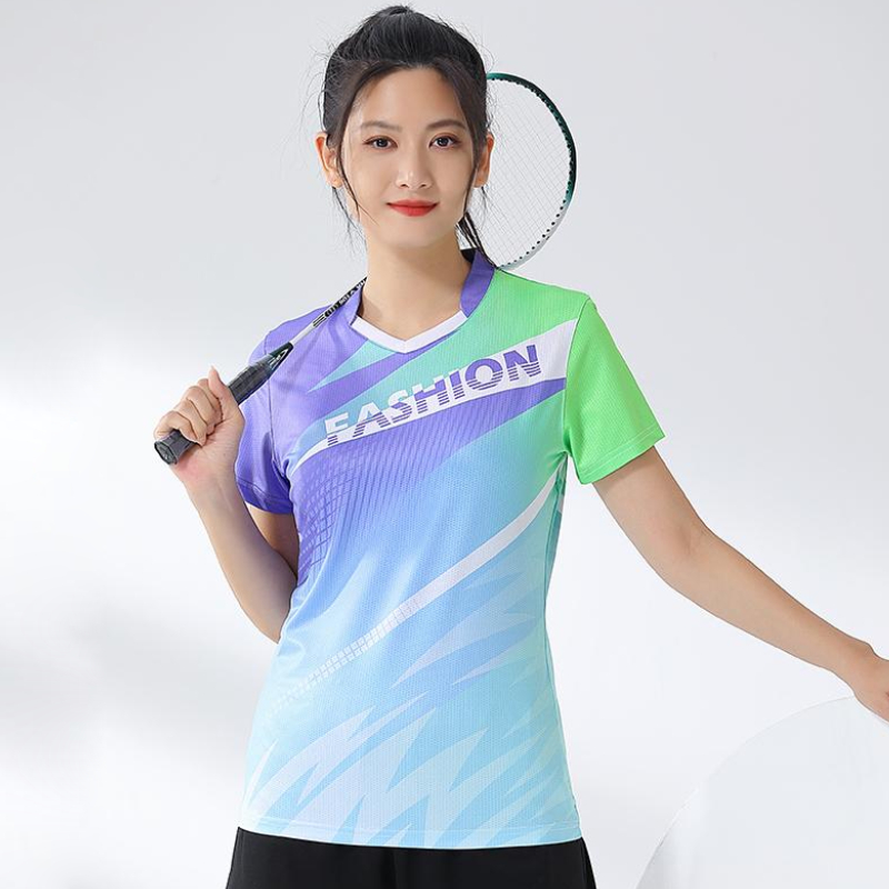 Table Tennis Shirt - Dames Badminton Shirt Print Golfkleding Snelle