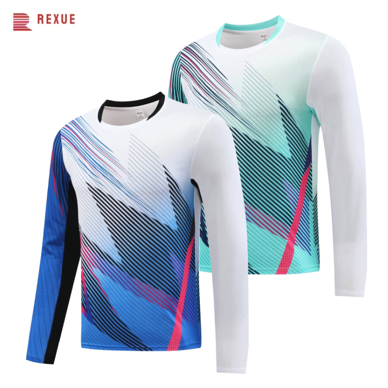 Table Tennis Shirt - Lange Mouw Badminton Shirt Unisex Tafeltennis