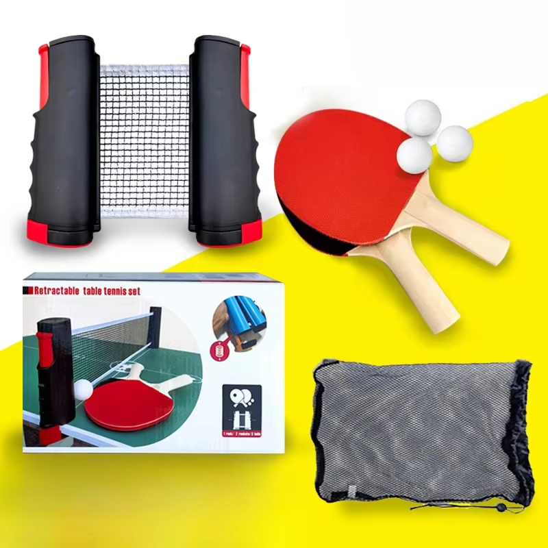 Table Tennis Kit - Rekbaar pingponggaasframe of draagbare pingpong-handnettenpaal en