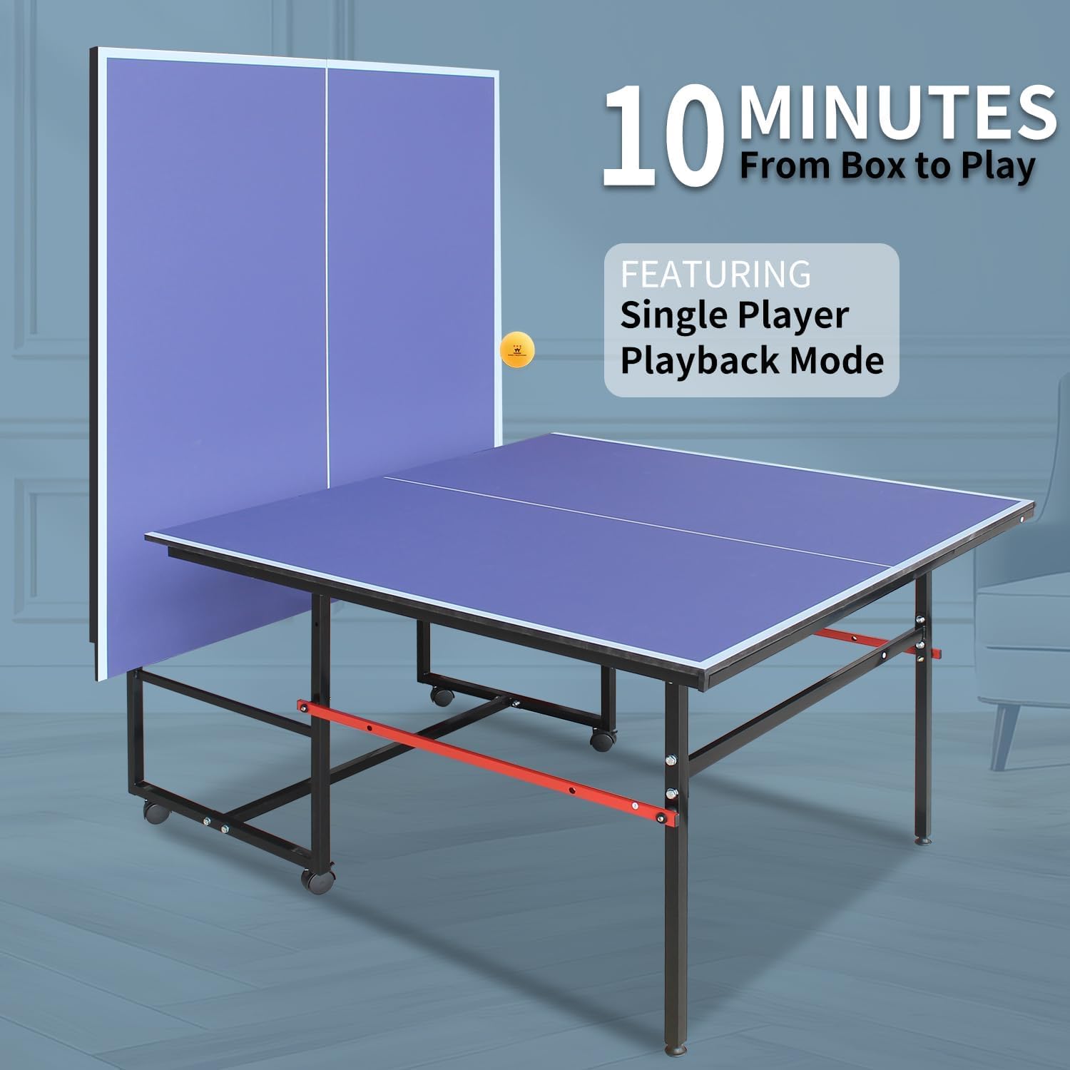 8 ft draagbare pingpongtafel,  - Table Tennis Kit recensie en prijs