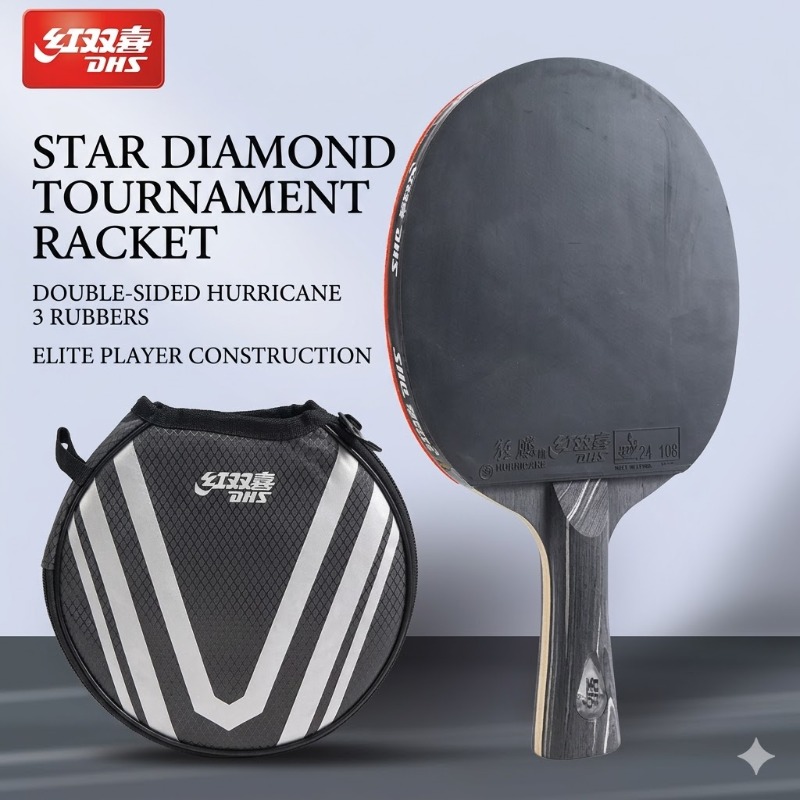 Origineel DHS DIAMOND Zwart 7- - Table Tennis Bat Butterfly recensie en prijs