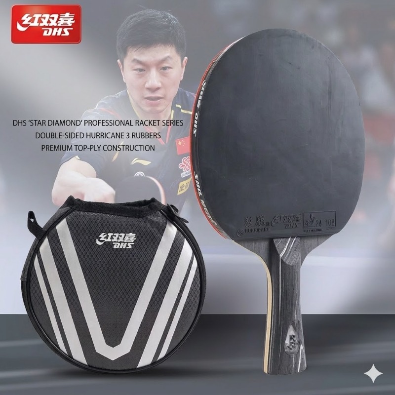 Origineel DHS DIAMOND Zwart 7- - Table Tennis Bat Butterfly recensie en prijs