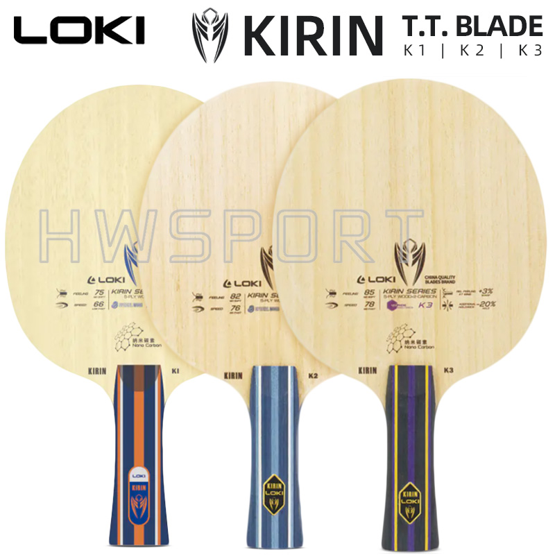 LOKI Kirin K1 K2 K3 Tafeltenni - Table Tennis Bat Butterfly recensie en prijs