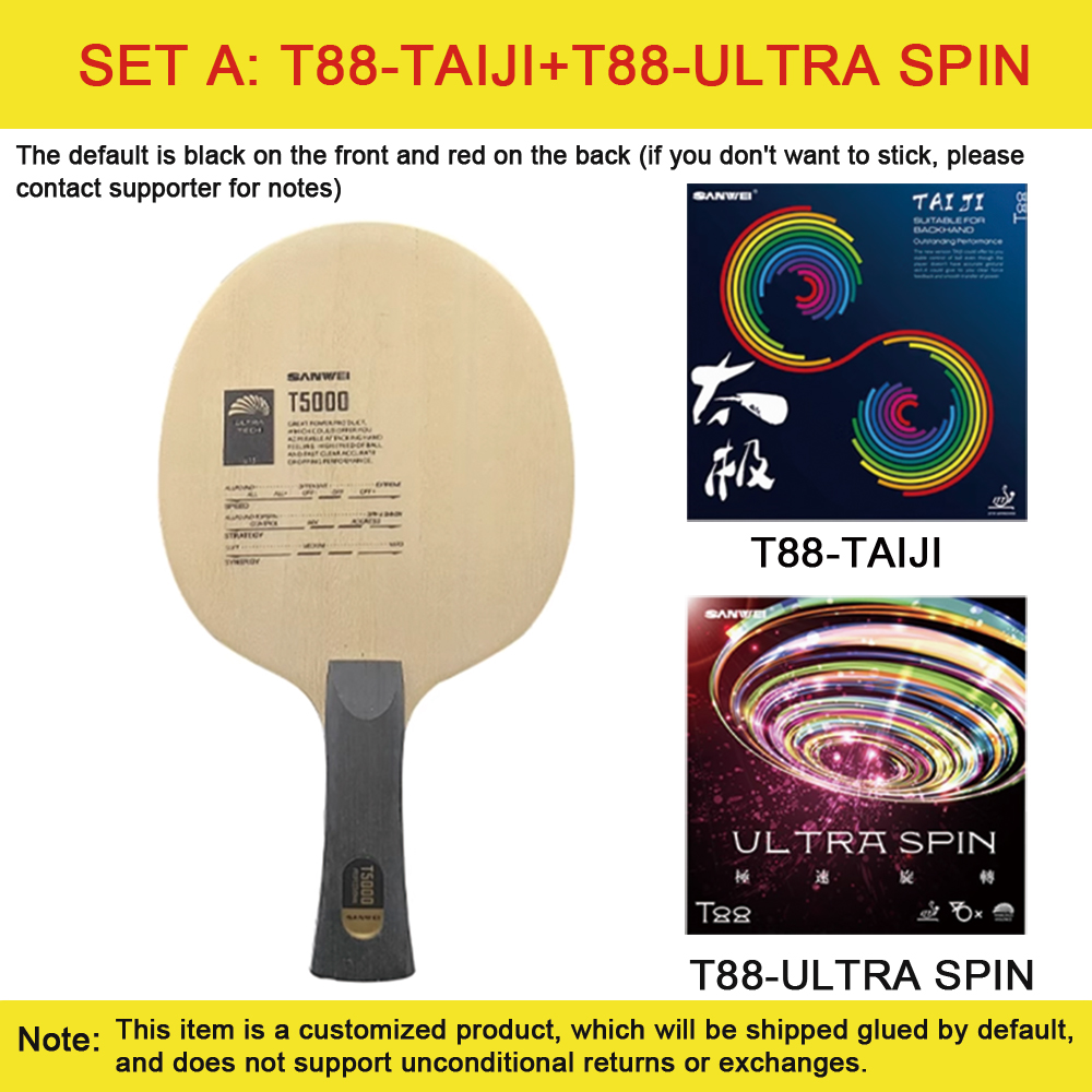 Origineel SANWEI T5000 Tafelte - Table Tennis Bat Butterfly recensie en prijs